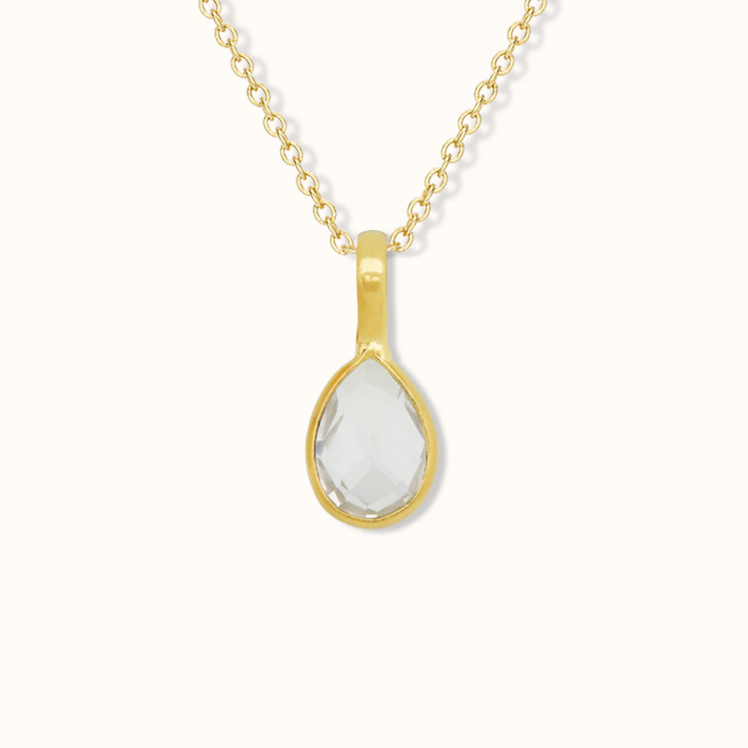 Wassermann Bergkristall Charm Golden