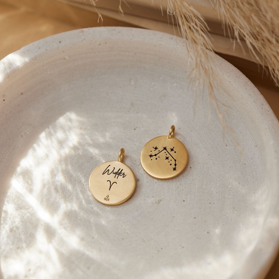 Widder Münzen Charm Golden