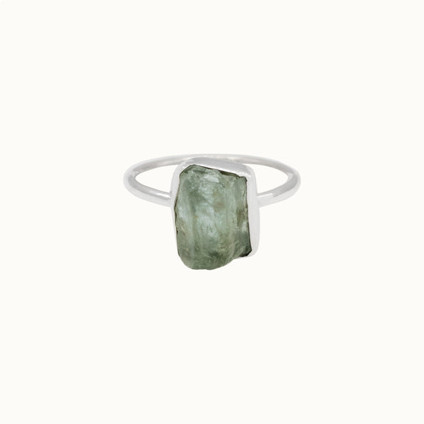 Gaia Aquamarin Ring Silber