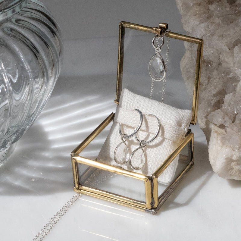 SOL Drops Bergkristall Charm Silber