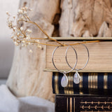SOL Drops Mondstein Big Hoops Silber