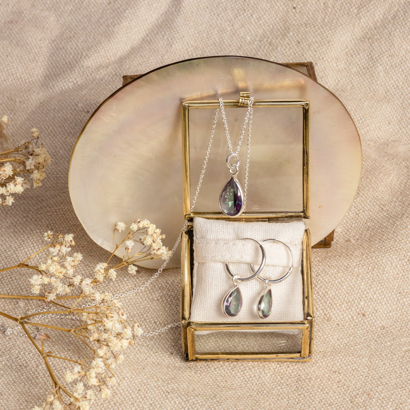 SOL Drops Aura-Quarz Charm Silber