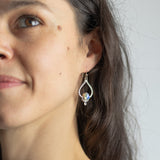 Swani Mondstein Ohrhänger Silber