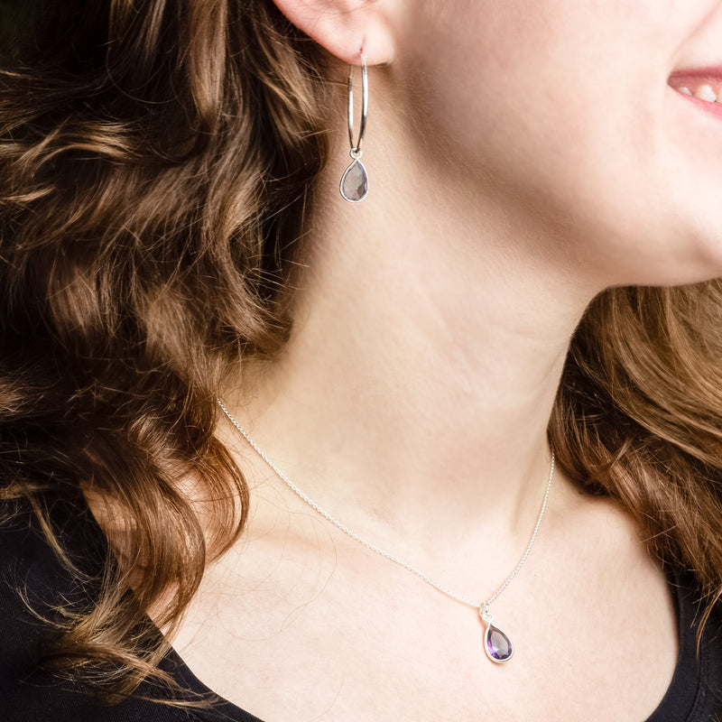 SOL Drops Aura-Quarz Charm Silber