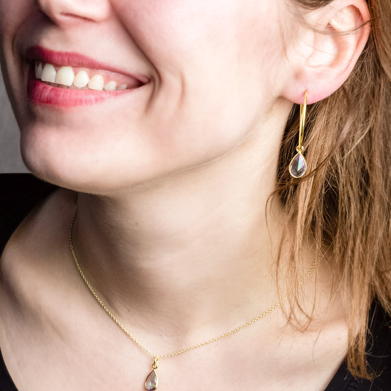 SOL Drops Aura-Quarz Big Hoops Golden