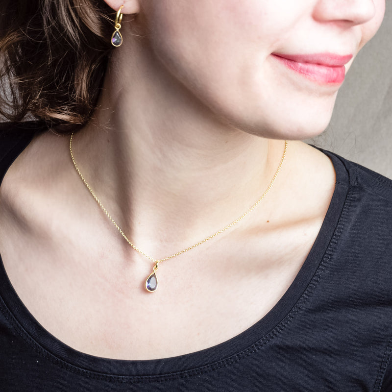 SOL Drops Aura-Quarz Small Hoops Golden