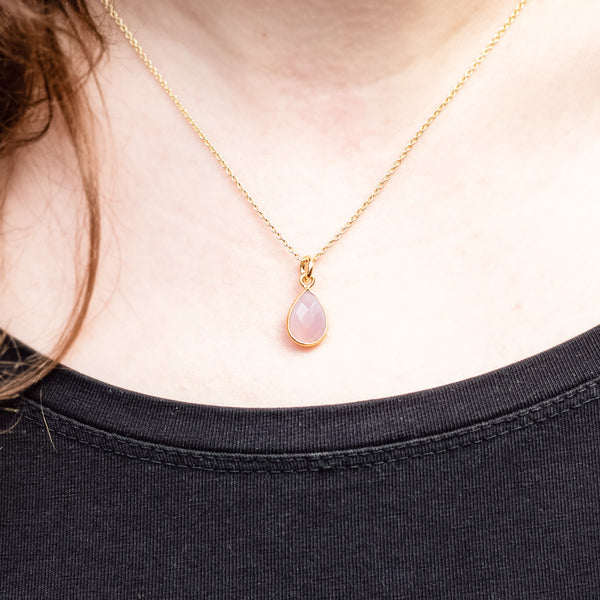 SOL Drops Rosenquarz Charm Golden
