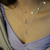 Soul Kristallspitze Bergkristall Charm Silber