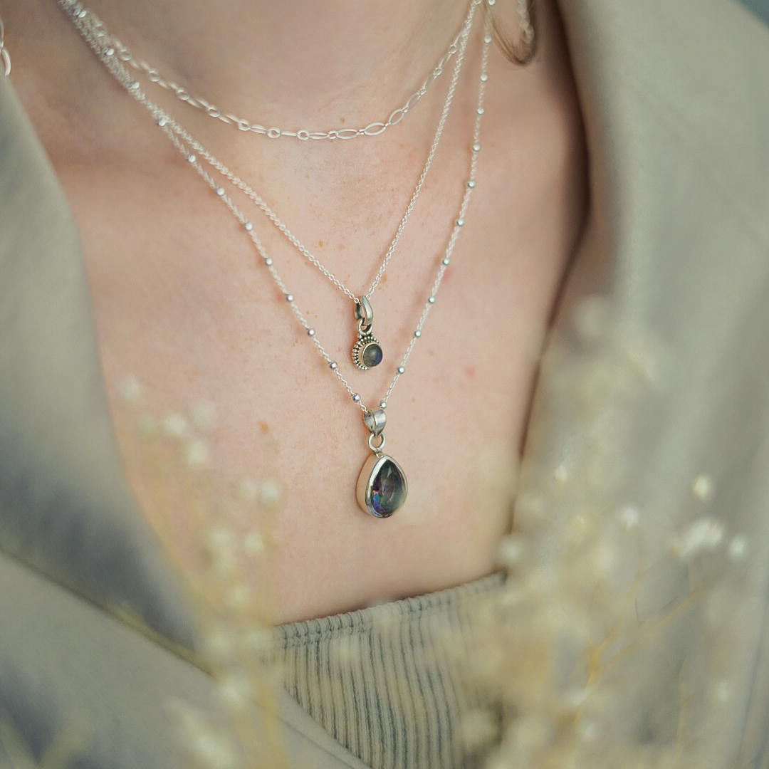 Venus Aura-Quarz Charm Silber - Spirit of Liebs