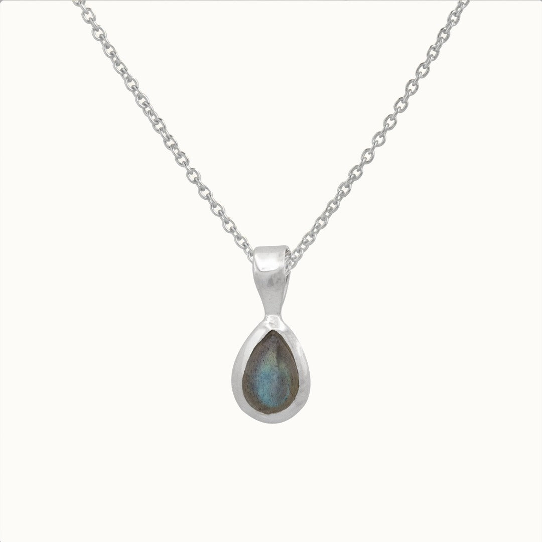 Agua Labradorit Charm Silber - Spirit of Liebs