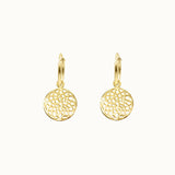 Lotusblüte small Hoops Golden