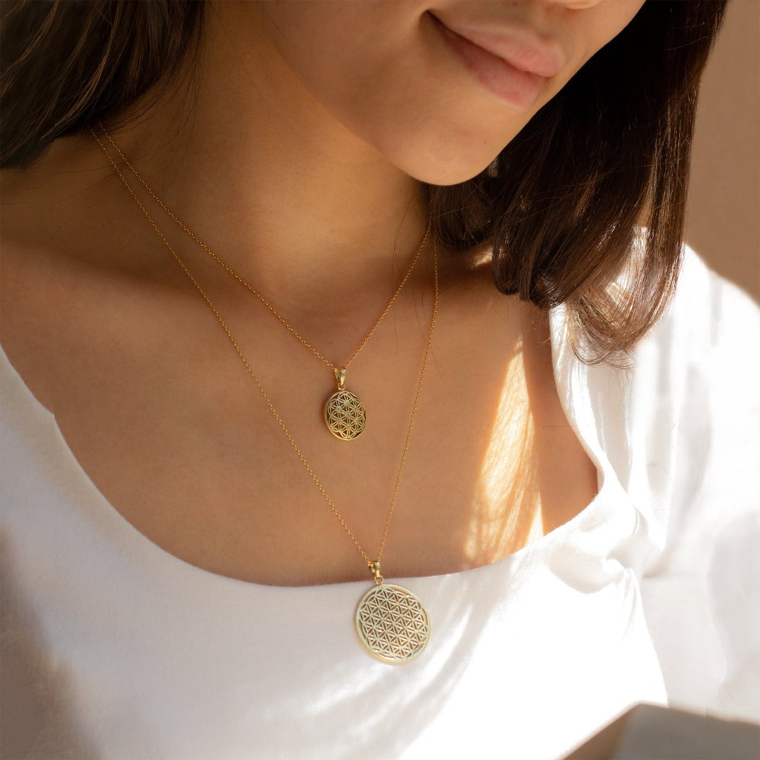 Blume des Lebens Large Charm Golden - Spirit of Liebs