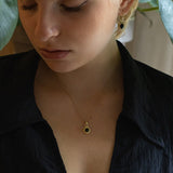 Indische Sonne Onyx Charm Golden