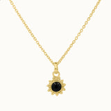 Indische Sonne Onyx Charm Golden