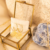 Lotusblüte small Hoops Golden