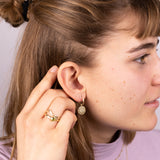 Lotusblüte small Hoops Golden