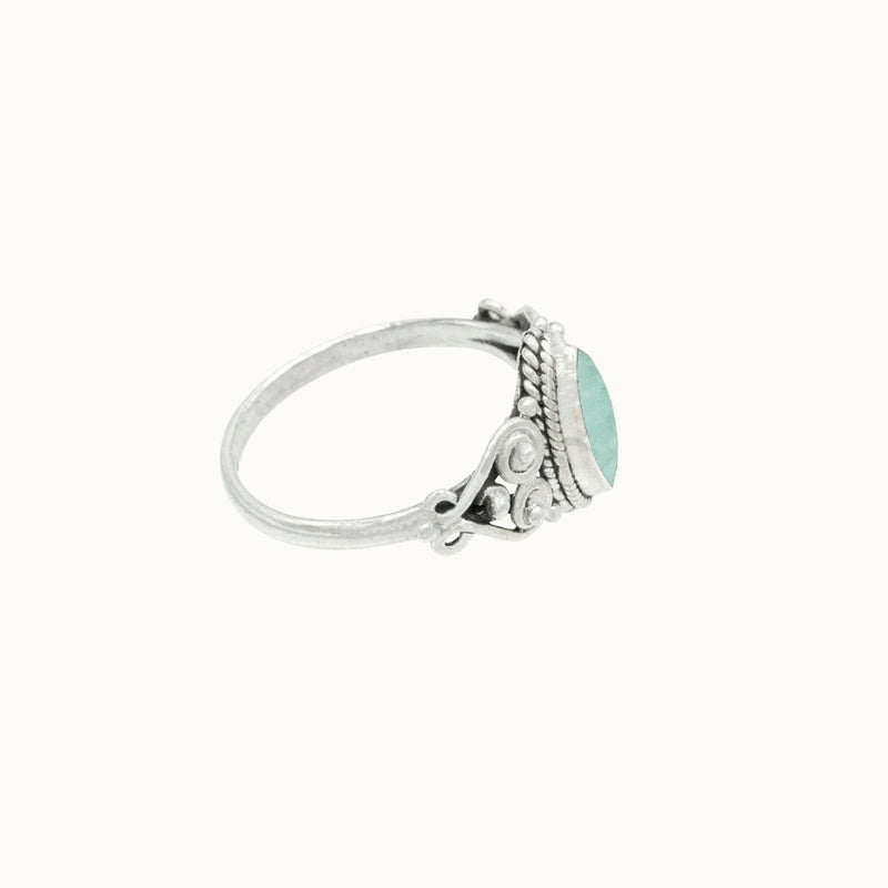 Namaste Amazonit Ring Silber