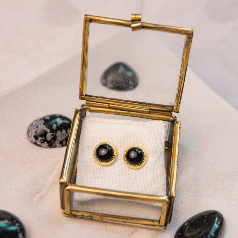 Zoe Onyx Ohrstecker Golden