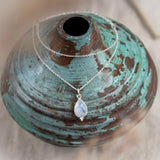 RIO Drops Mondstein Charm Silber