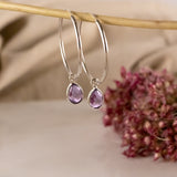 SOL Drops Amethyst Big Hoops Silber