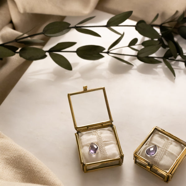 SOL Drops Amethyst Charm Silber