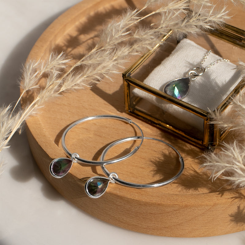 SOL Drops Aura-Quarz Charm Silber