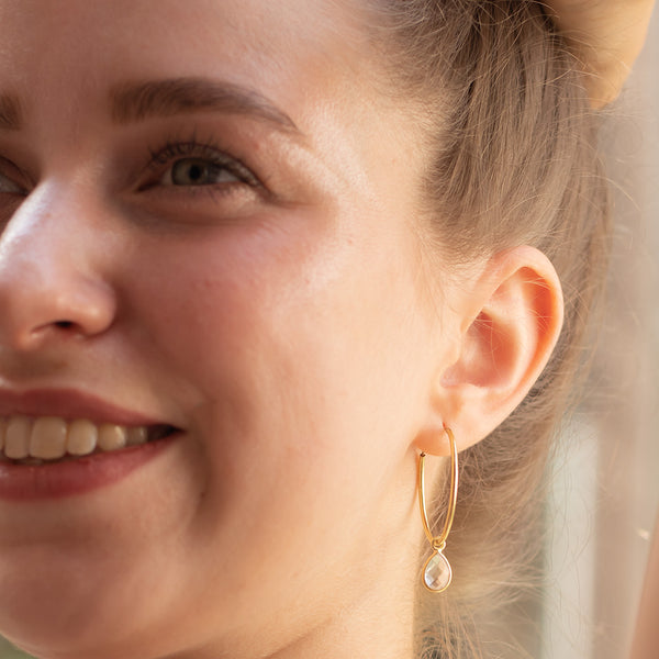 SOL Drops Bergkristall Big Hoops Golden