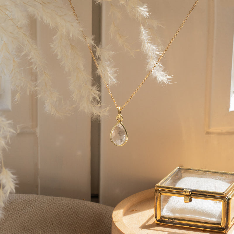 SOL Drops Bergkristall Charm Golden