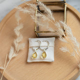 SOL Drops Citrin Small Hoops Silber