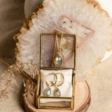 SOL Drops Labradorit Small Hoops Golden