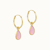 SOL Drops Rosenquarz Small Hoops Golden