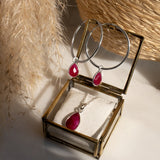 SOL Drops Rubin Charm Silber