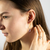 SOL Drops Amethyst Big Hoops Silber