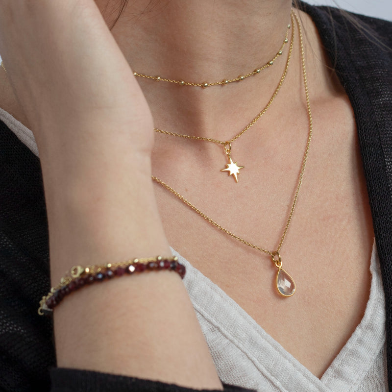 SOL Drops Bergkristall Charm Golden