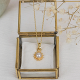 Indische Sonne Süßwasserperle Golden Set