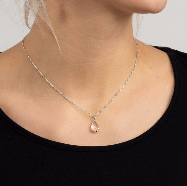 SOL Drops Bergkristall Charm Silber
