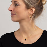 SOL Drops Onyx Small Hoops Golden