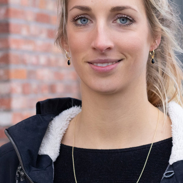 SOL Drops Onyx Small Hoops Golden