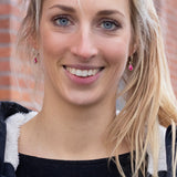 SOL Drops Rubin Small Hoops Silber