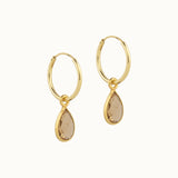 SOL Drops Citrin Small Hoops Golden