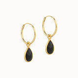SOL Drops Onyx Small Hoops Golden