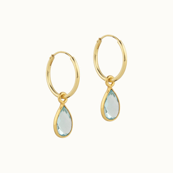 SOL Drops Topas Small Hoops Golden