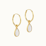 SOL Drops Bergkristall Small Hoops Golden