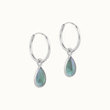 SOL Drops Aura-Quarz Small Hoops Silber