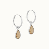 SOL Drops Citrin Small Hoops Silber