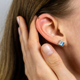 Maydan Mondstein Ohrstecker Silber