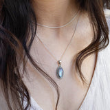 Namaste Mondstein Charm Silber