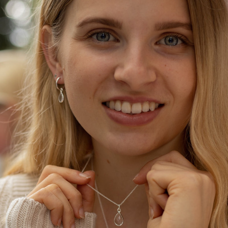 SOL Drops Bergkristall Charm Silber