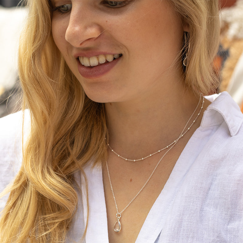 SOL Drops Bergkristall Charm Silber
