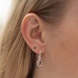 SOL Drops Bergkristall Small Hoops Silber